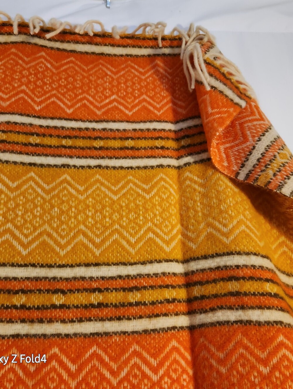 Handwoven Orange & Yellow Decorative Throw Blanket/ Faribo - Picture 16 of 16